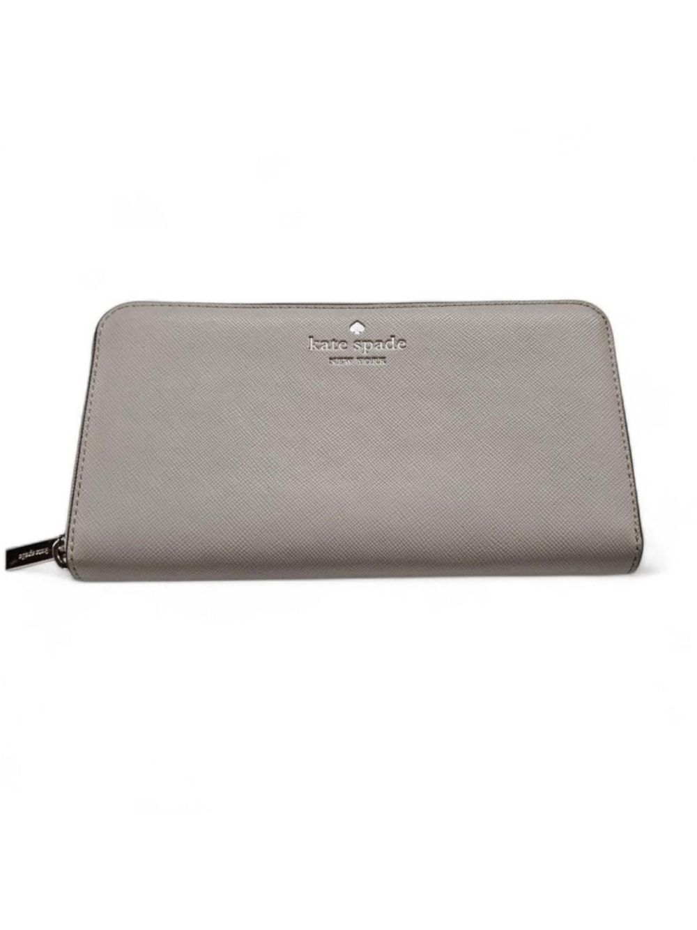 Kate Spade New York Laurel Way Neda Zippered Wallet in Thundercloud Gray Silver